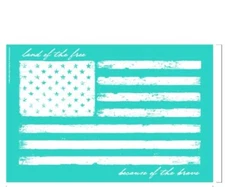 NEW “Because Of The Brave” Chalk Couture Chalk Transfer Stencil Size C RETIRED