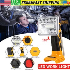 9W 1000LM Outdoor Rechargeable LED Work Light for Dewalt 20V Max Li-ion Battery