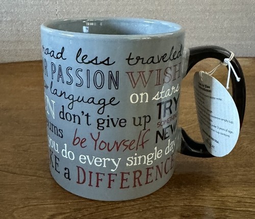 Lot Of 6 Kohls Words Of Wisdom Ceramic Mug , Eco Style, USA Made - Picture 2 of 4