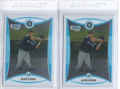 ALEX LIDDI 2008 Bowman Prospects #BP63 & Chrome Prospects BCP63 Options