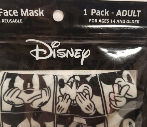 Disney Gesichtsmaske Mickey Mouse Expressions Erwachsene Baumwolle waschbar Tuch versiegelt - Bild 10 von 11