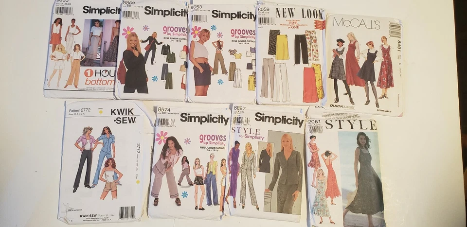 Misses Sportswear Patterns Lot of 9: 80s -2000's Various Sizes FACTORY FOLDED B4 - Image 3 of 4