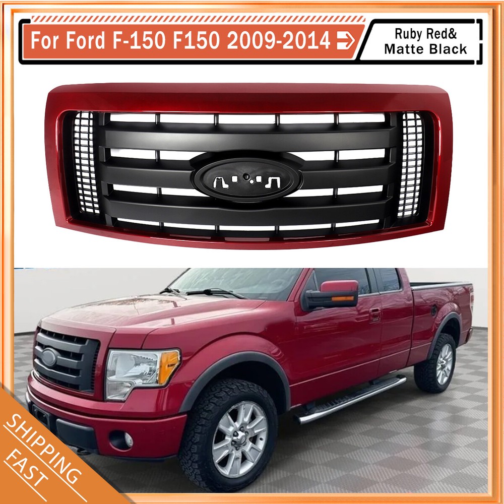 Ford F150 2009-2014 Upper Grille Hood Guard in Ruby Red