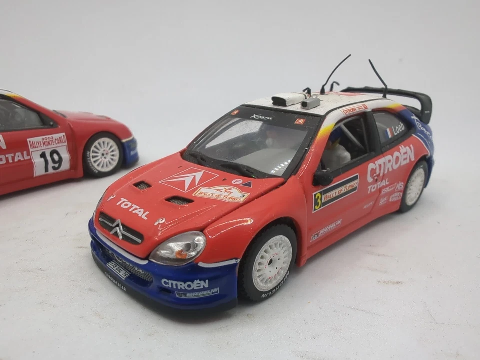 2x Vitesse & Altaya 1:43 #19 #3 Citroen Xsara WRC modelos diecast sin caja Foto 4 de 4