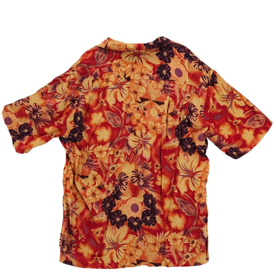 Hilo Hattie Hawaiian Short Sleeve Shirt Vibrant Colorful Floral Size LARGE - Image 3 of 4