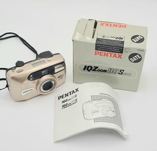 PENTAX IQZoom 80S 35mm Film Camera W/ Box Manual - Tested