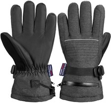 BRUBAKER Winter Thermo Handschuhe Xtra Warm Anthrazit Ski Snowboard Wasserdicht