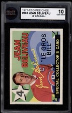 1971-72 OPC #263 JEAN BELIVEAU LE GROS BILL KSA 10 GEM MINT 