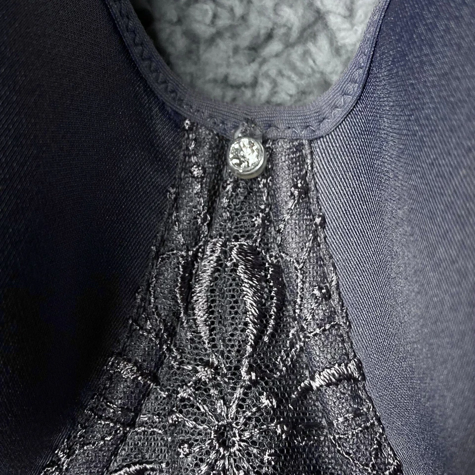 Sutiã Bali One liso U 42D roxo ultra leve strass acolchoado push up 3443 - Imagem 3 de 4