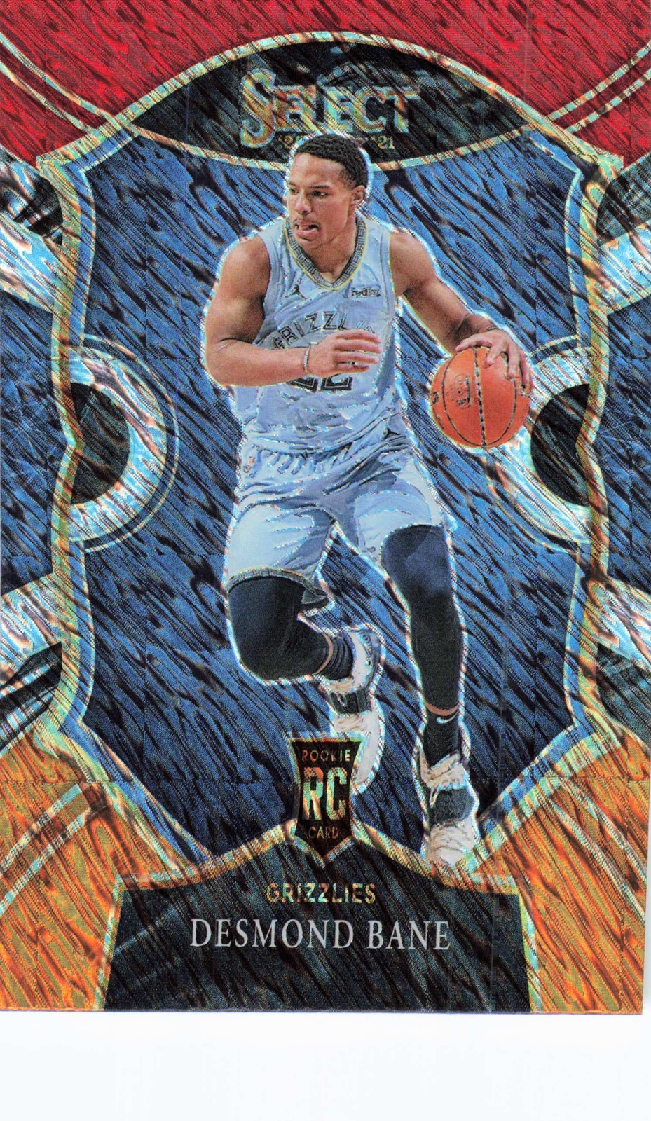 2020-21 Panini Select #90 Desmond Bane Red White Orange Shimmer Rookie RC