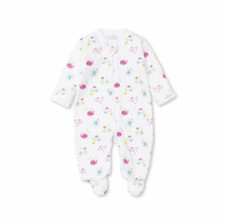 Kissy Kissy Ocean Outing Pr. Footie w/Zipper Pink newborn Pima Cotton New w/Tags