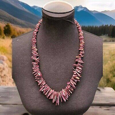 Native American Unique Purple Bead Vintage Sterling Silver Necklace Native American Unique Purple Bead Vintage Sterling Silver Necklace