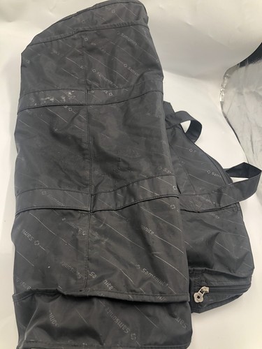 Samsonite Black On Black Nylon Waterproof Duffle Gym Bag 25” X13”x12” - Picture 4 of 15
