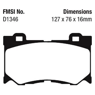 Pastillas de freno delanteras EBC DP41823R Yellowstuff para Infiniti G37 2008-2013 Foto 4 de 4