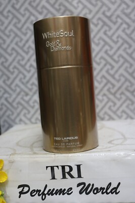 White Soul Gold & Diamonds TED LAPIDUS Eau de Parfum Women Spray 3.3 oz. Sealed