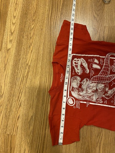 Tyrannosaurus Rex Blueprint Red Shirt Small 6/7 - Picture 4 of 8