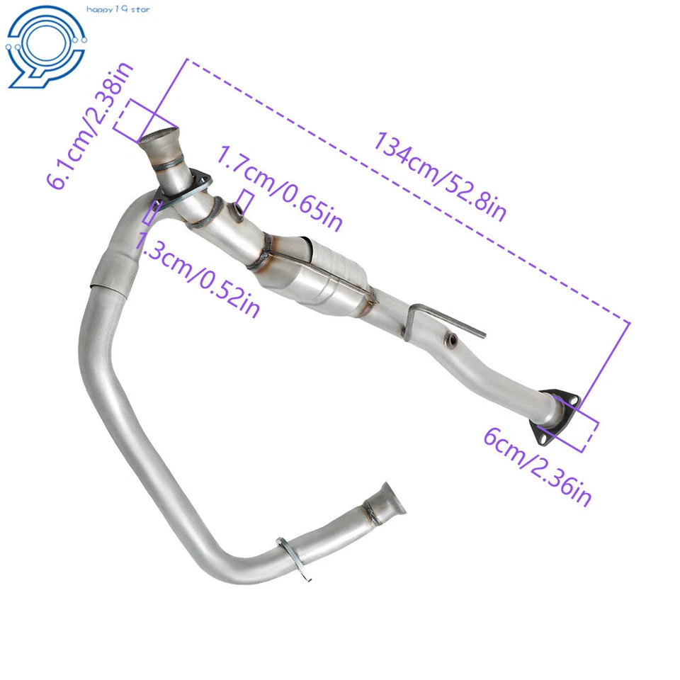 1996-1999 For Chevrolet Astro 1996-1999 For GMC Safari 4.3L Catalytic Converter - Image 3 of 4