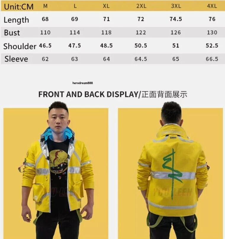 Edgerunners David Martinez Ropa Exterior Ligera Chaqueta Para Hombres Disfraz Abrigo de Algodón Foto 2 de 4