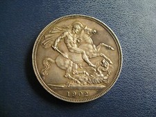 Edward VII Crown 1902 S.3978 aEF grade, Two edge knocks