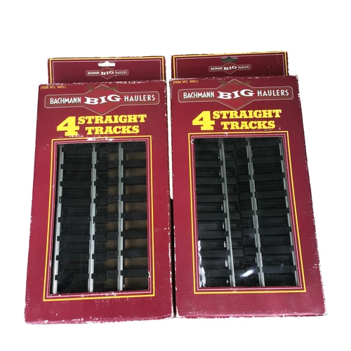 2x Bachmann Big Hauler G Scale 4-Piece Straight Track No. 94511 with Box