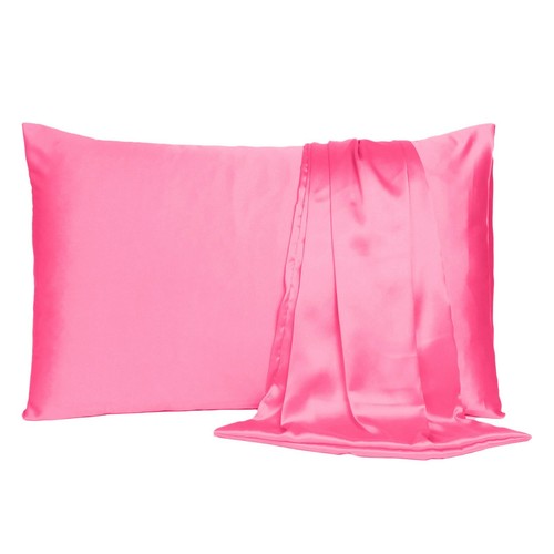 Funda de almohada de seda satinada funda de almohada King Queen estándar cubierta de cojín nueva - Imagen 152 de 251