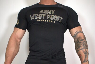 MEN'S BLACK COMPRESSION WEST POINT SHIRT Size ADULT XL