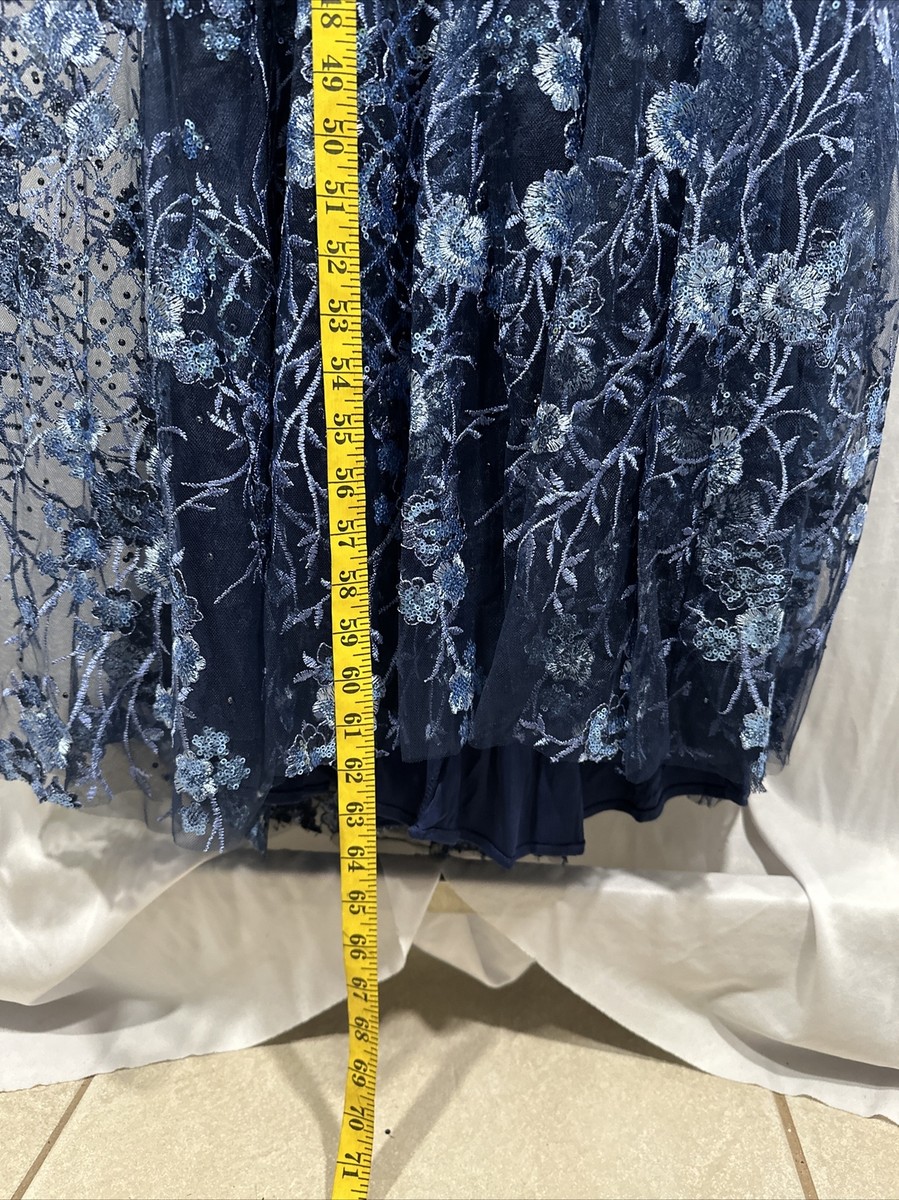NWT $698 Mac Duggal [ 8 ] Floral Embellished Sleeveless