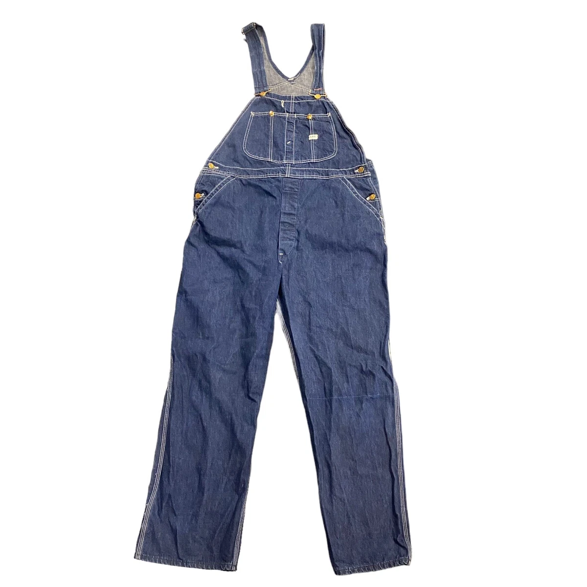 Vintage Lee Denim Union Made USA Overalls Adult Size 38x30 Work Wear