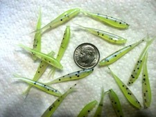200-1 1/2" CRAPPIE-PANFISH-SOFT MINNOWS-grubs-jig-split tails-flukes-lures-scent