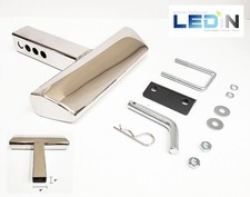 For 2 Receiver Truck Heavy Duty Steel Tow Hitch Step Bar Guard Chrome 12x2