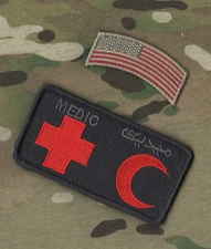 AFSOC TCCC PEDRO MEDEVAC COMBAT RESCUE vêlkro MEDIC Red Cross Crescent + US Flag