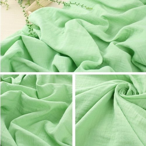 Double Gauze Crinkled Washing Cotton Fabric Dressmaking Baby Clothes Muslin 58"W - Picture 22 of 38