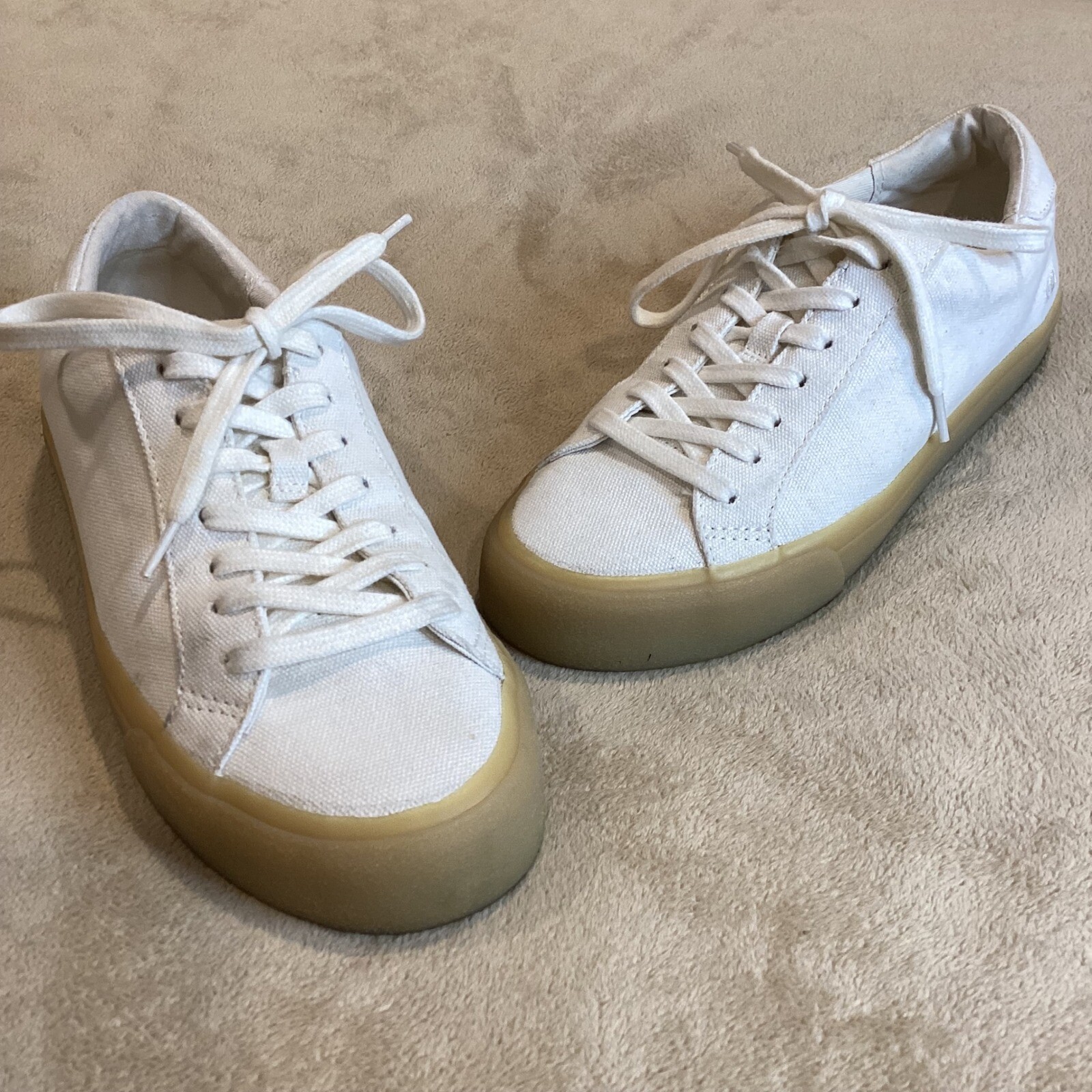 SAOLA Madewell Sneakers basse Sidewalk bianche con suola in gomma in tela donna TG US 7 EU 37 5
