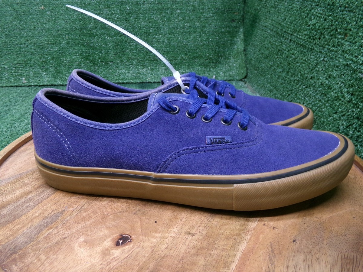 VANS Mens Authentic Spectrum Blue Gum Suede Skate Shoes US Size