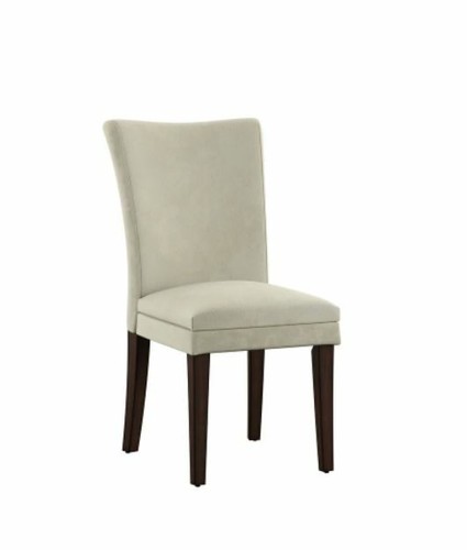 Upholstered Armless Kitchen Dining Chairs Set of 2 Comfortable Beige High Back - Picture 3 of 6