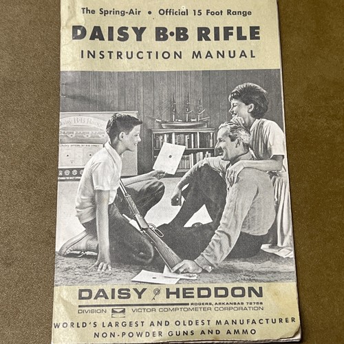 Original  Vintage DAISY BB Rifle Instructions Manual
