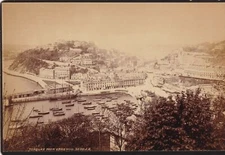 Vintage View of Torquay From Vanehill on Heavy Card  Ref 35737