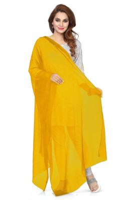 Sciarpa Stola Chiffon Dupatta Fatta A Mano Lunga Chunni - Foto 6