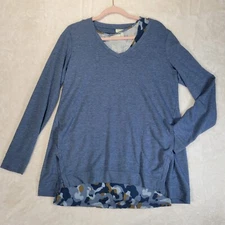 LOGO LOUNGE M Women's 2-piece Sweater Blue & Jersey Camo Tank Set