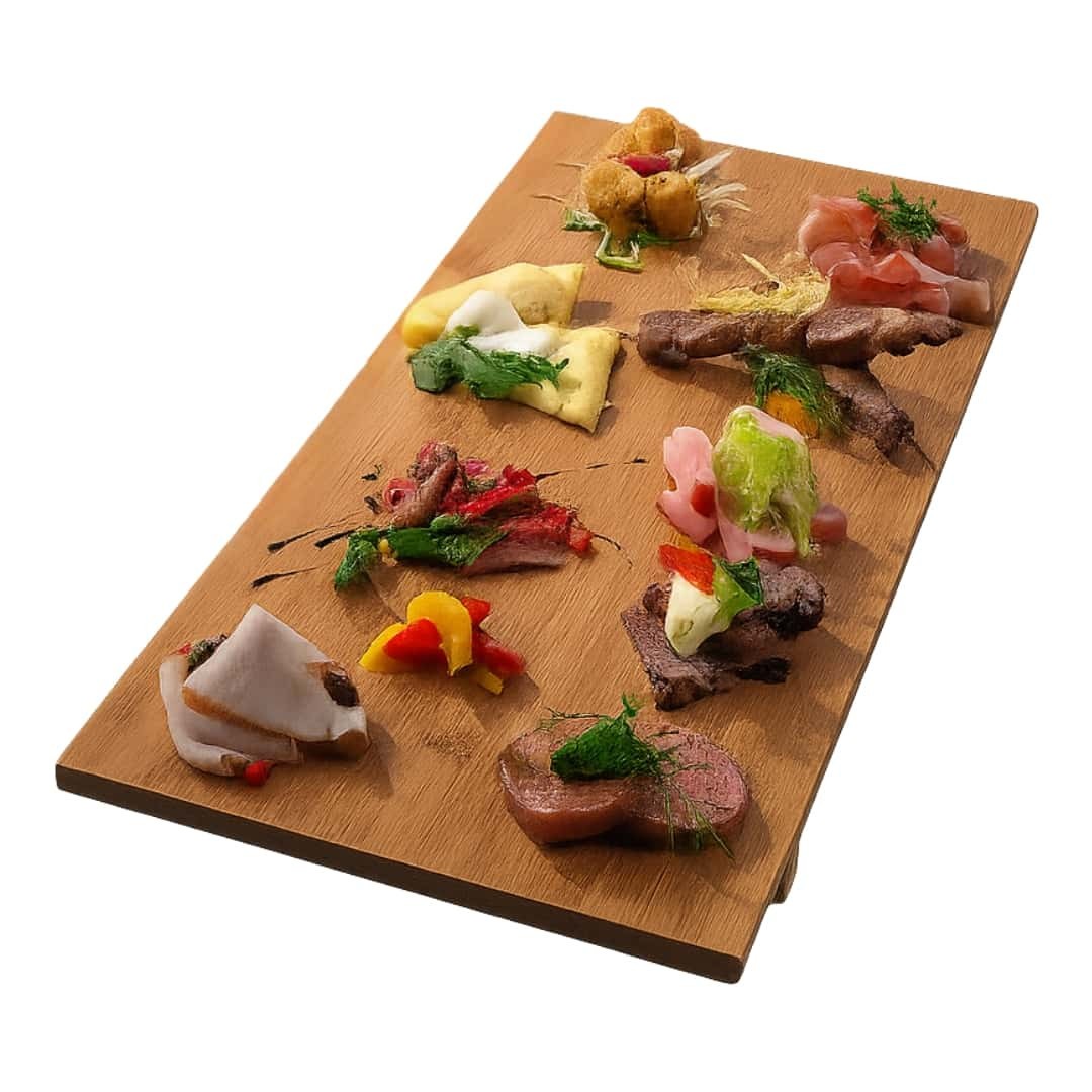 Natural Rectangular Bamboo Sushi Tray 50x23 CM Leone - Appetizer