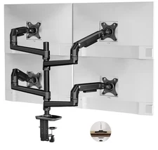 4 Monitor Stand for Desk, Quad Monitor Mount for Screens up to 40 Inches With