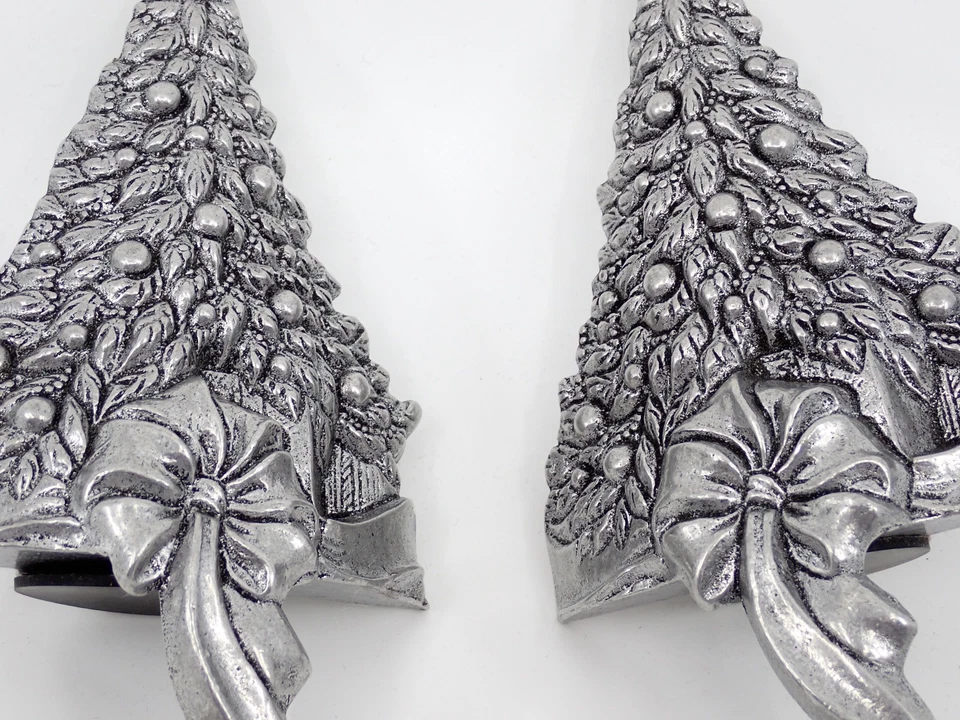 Par de soportes para medias de árbol de Navidad de peltre Carson Foto 3 de 4