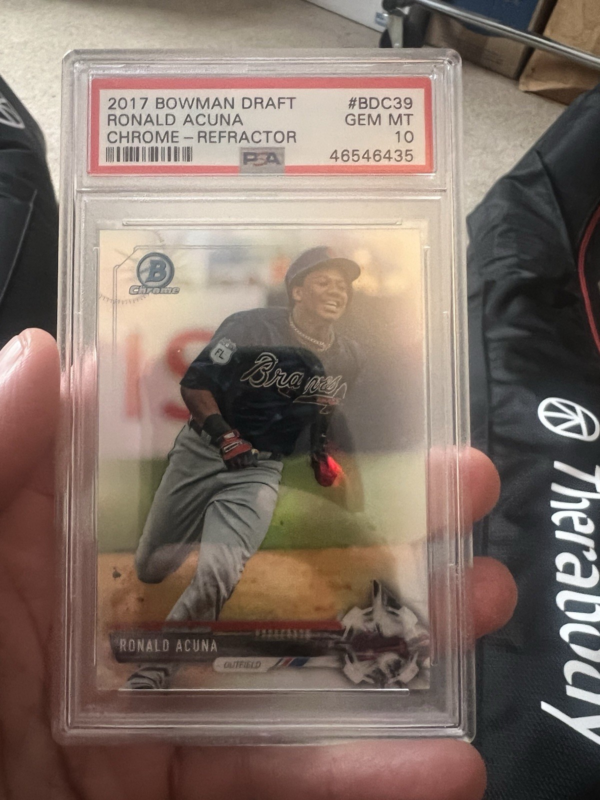 2017 Bowman Draft Ronald Acuna Chrome Refractor RC #BDC39 PSA 10 Gem Mint