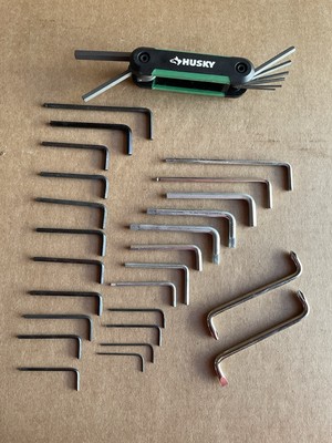 Husky Folding Hex Key Allen Wrench Set Green Metric and 25 Assorted Size Lot