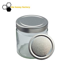 91 x HONIGGLAS DEEP Twist Off 500G im KARTON Metalldeckel SILBER GLANZ Feinkost