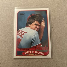 🔵1989 Topps Team Checklist Pete Rose #505 Cincinnati Reds Baseball Vintage