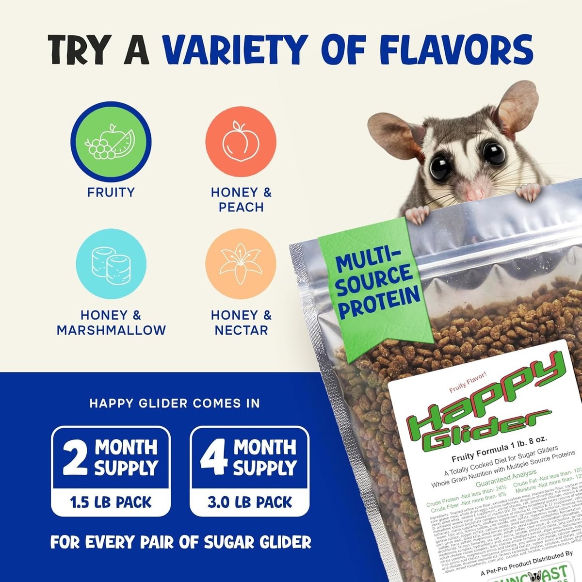 kibble sugar glider products