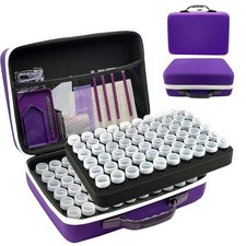 120 Slot Diamond Painting Storage Containers  Purple 120-slot storage box wi...