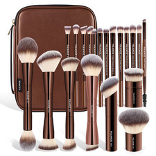 20Pcs Pro Makeup Brushes  Storage Bag Dual End Foundation Powder Blush Eyeshado
