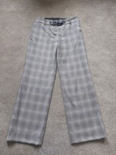Marccain Designer Soft Virgin Wool Check Lined Trousers. Pockets. Size 3